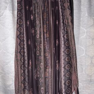 SHEIN Black and Brown Floral Maxi Skirt